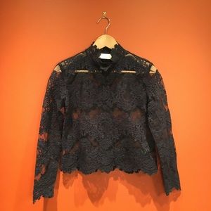 Aritzia Babaton Lace Blouse, Size XS